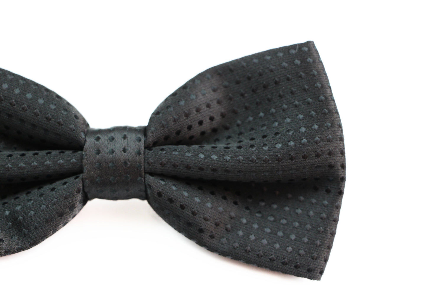 Mens Black Polka Dot Patterned Bow Tie