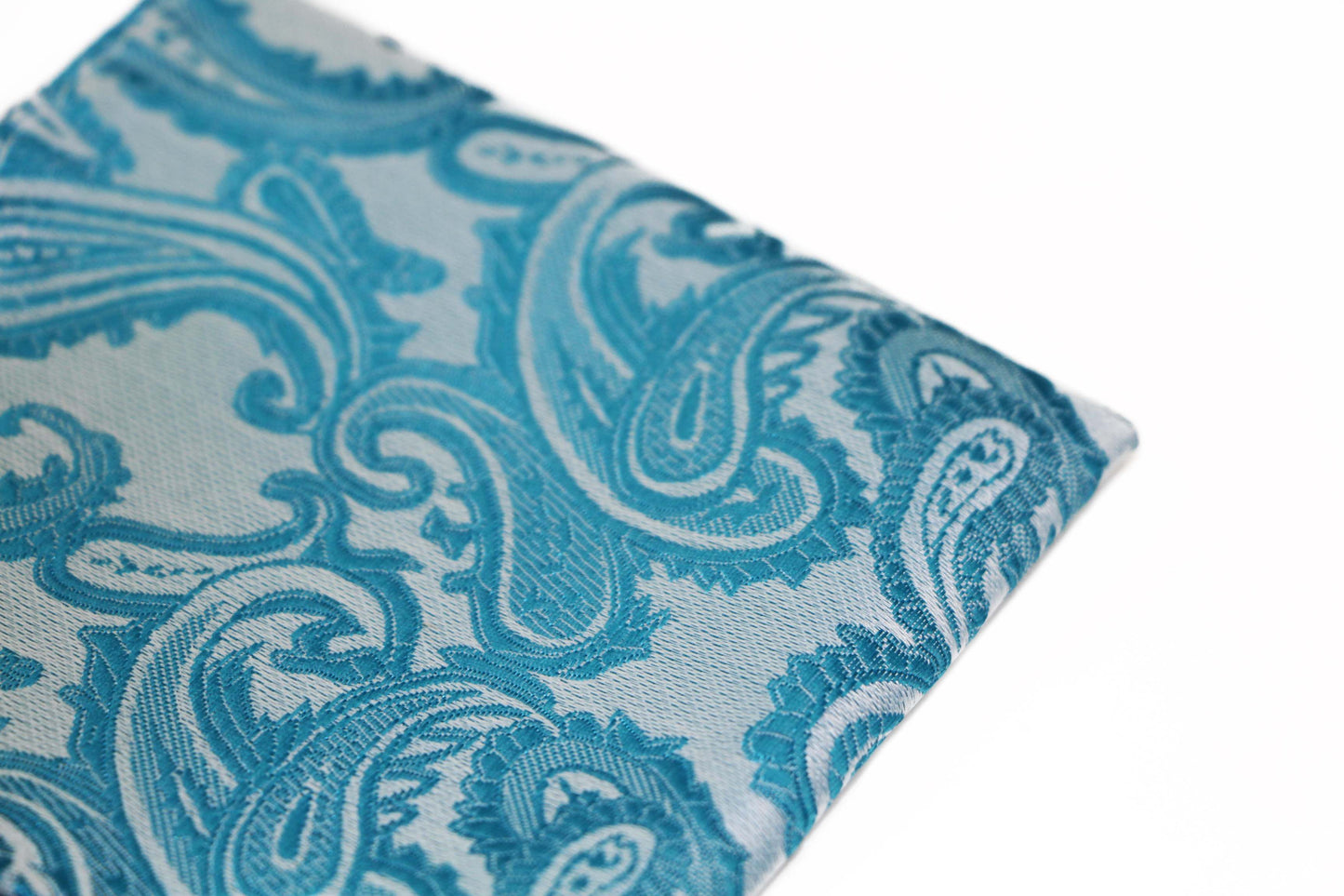 Mens Blue Paisley Pocket Square