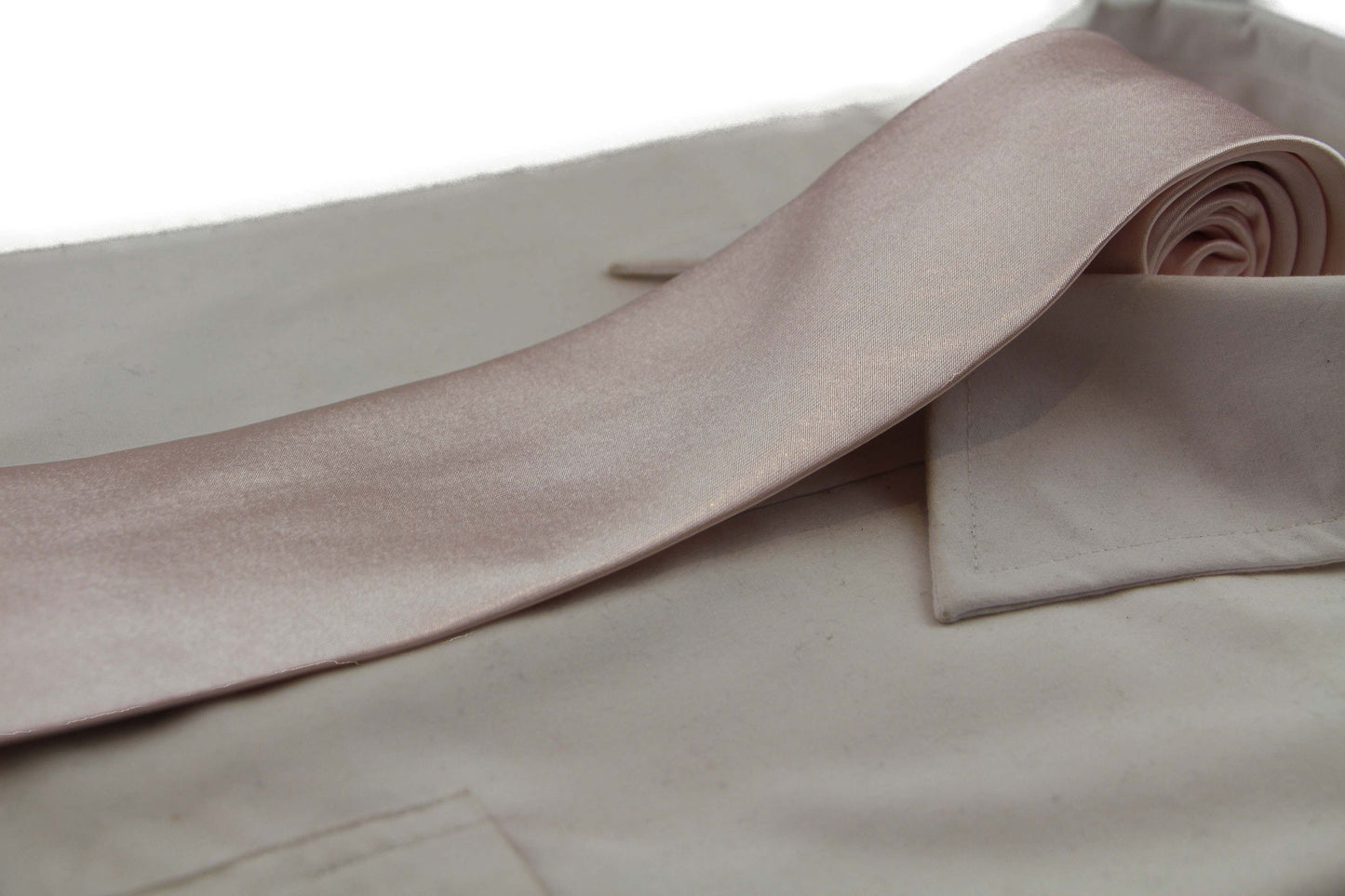 Mens Blush 8cm Plain Neck Tie