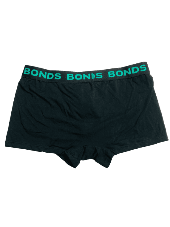 Mens Bonds Core Trunks Underwear Black / Pop Green Sr2