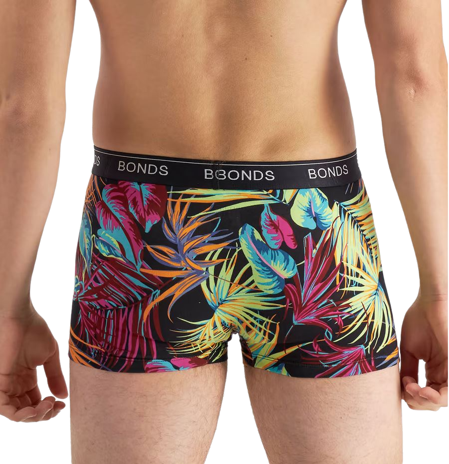 Mens Bonds Guyfront Trunks Cotton Underwear Palmy Night