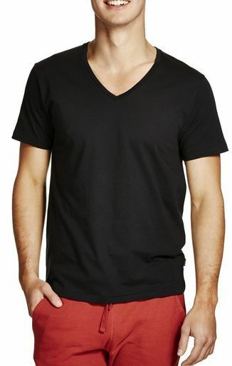 Mens Bonds Standard Black White Grey Blue V Neck Top Tshirt Casual T Shirt Tee