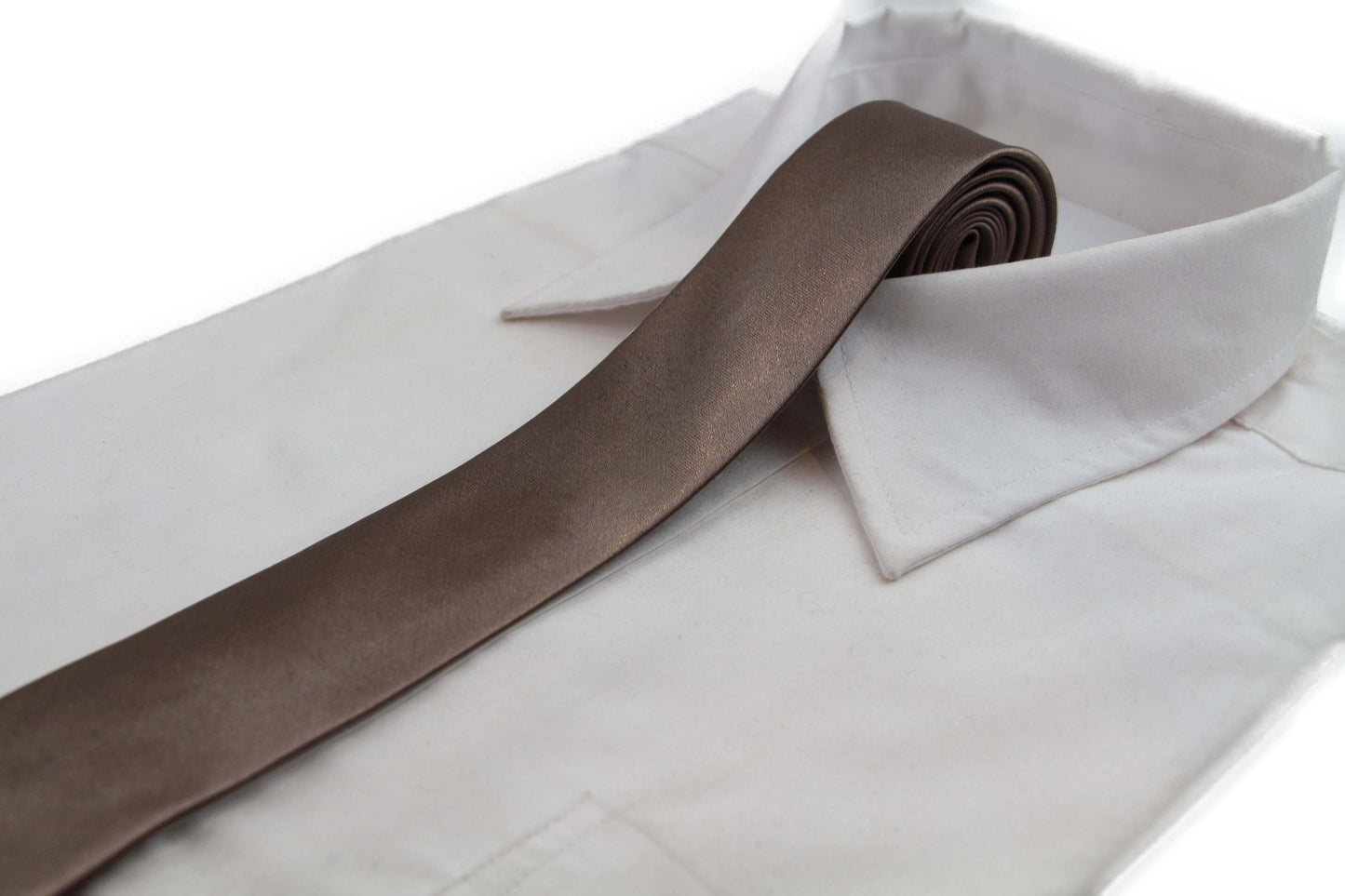 Mens Cafe 5cm Skinny Plain Neck Tie