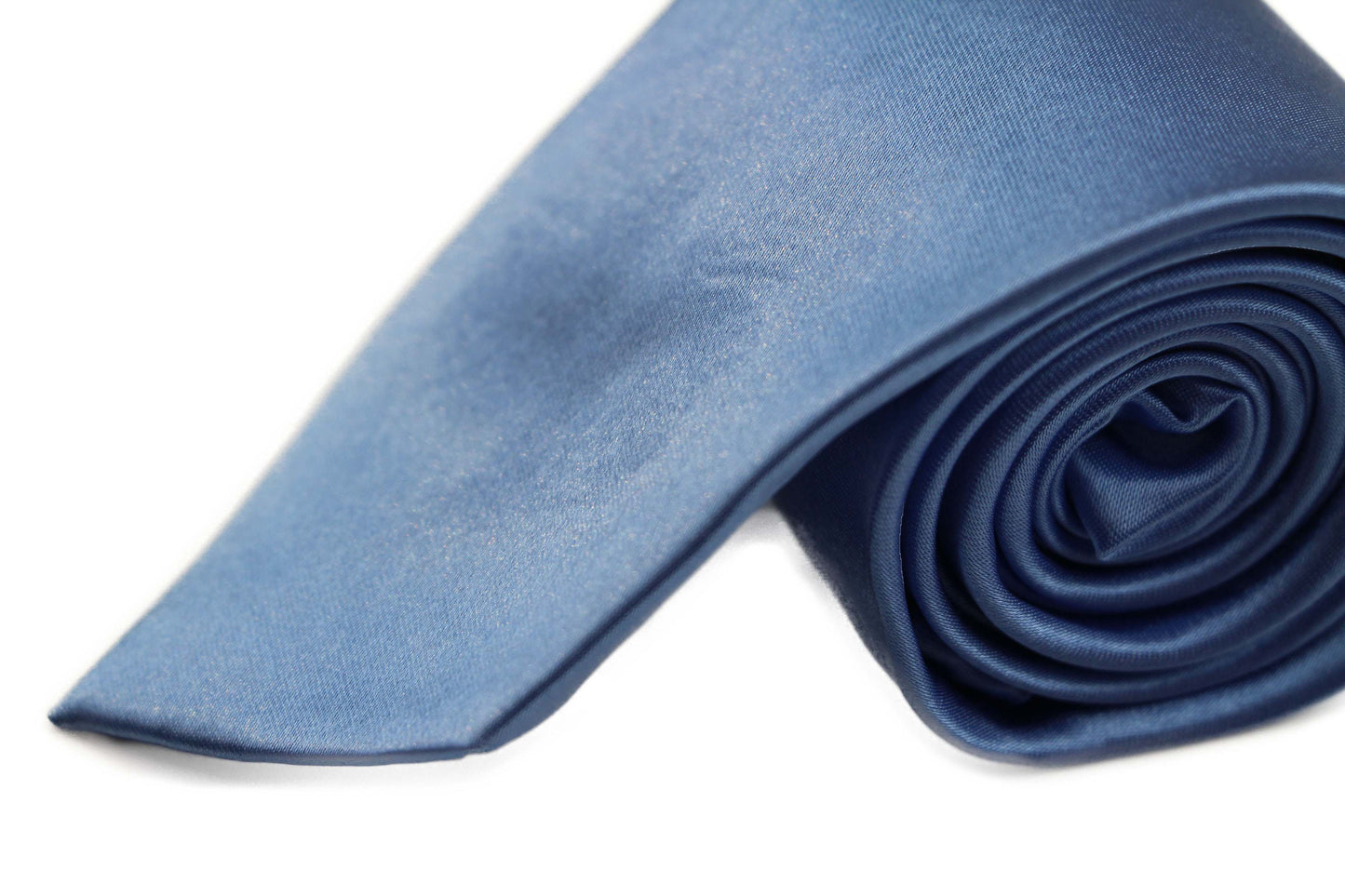 Mens Cornflower Blue 8cm Plain Neck Tie