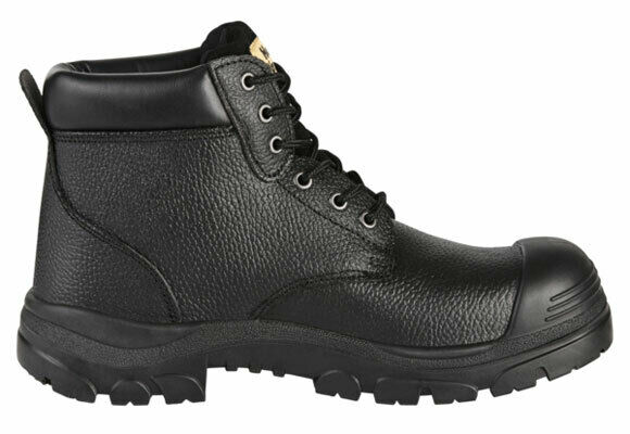 Mens Hard Yakka Gravel Lace Boots Lace Leather Industrial Warehousing Boot Black