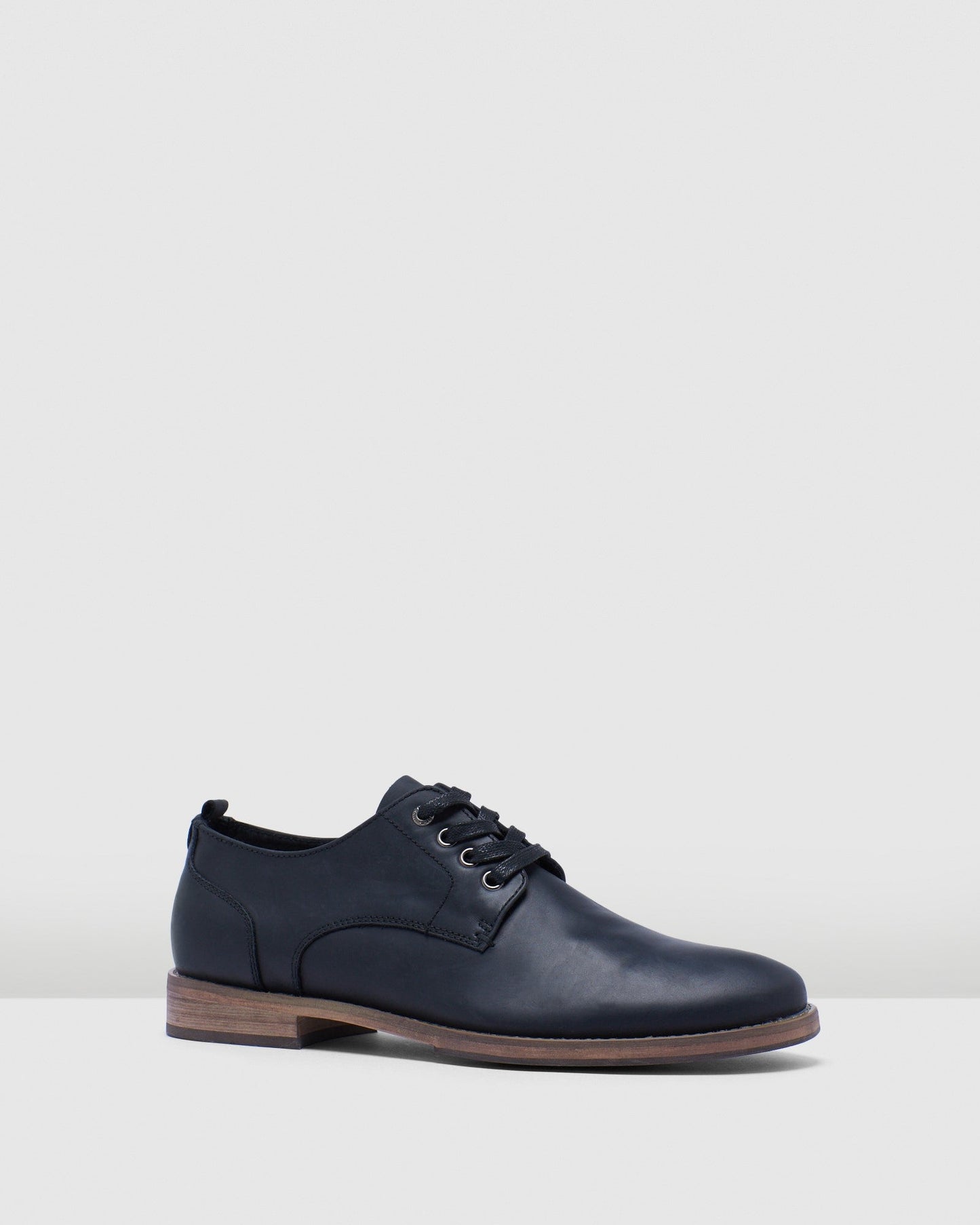 Mens Hush Puppies Bentota Black Leather Dress Lace Up Shoes