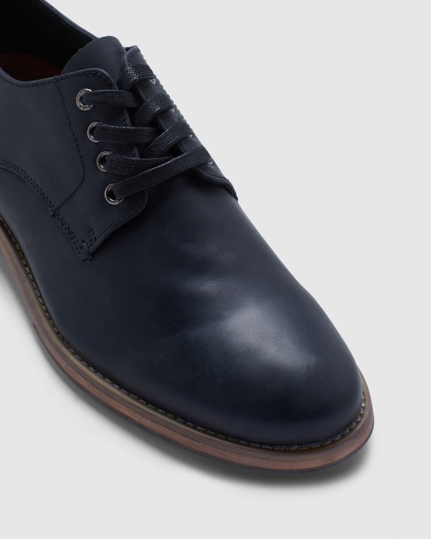 Mens Hush Puppies Bentota Black Leather Dress Lace Up Shoes