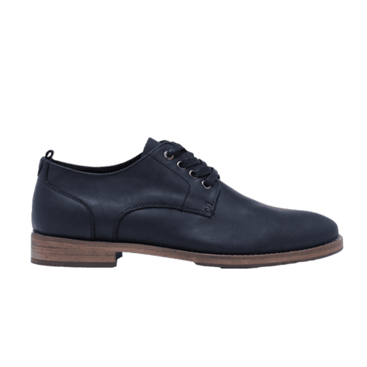 Mens Hush Puppies Bentota Black Leather Dress Lace Up Shoes
