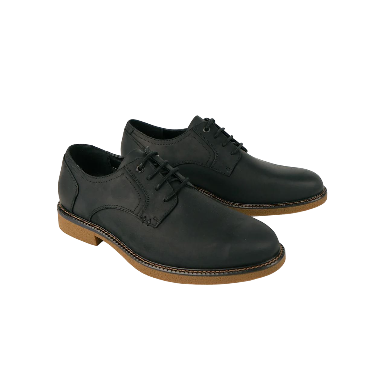 Mens Hush Puppies Manchester Black Rub Dress Formal Lace Up Shoes