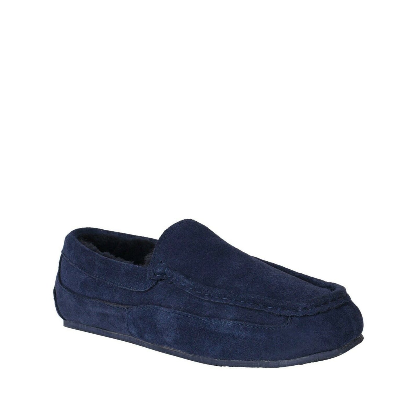 Mens Hush Puppies Snowy Slippers Loafers Comfy Warm Suede Leather Memory Foam