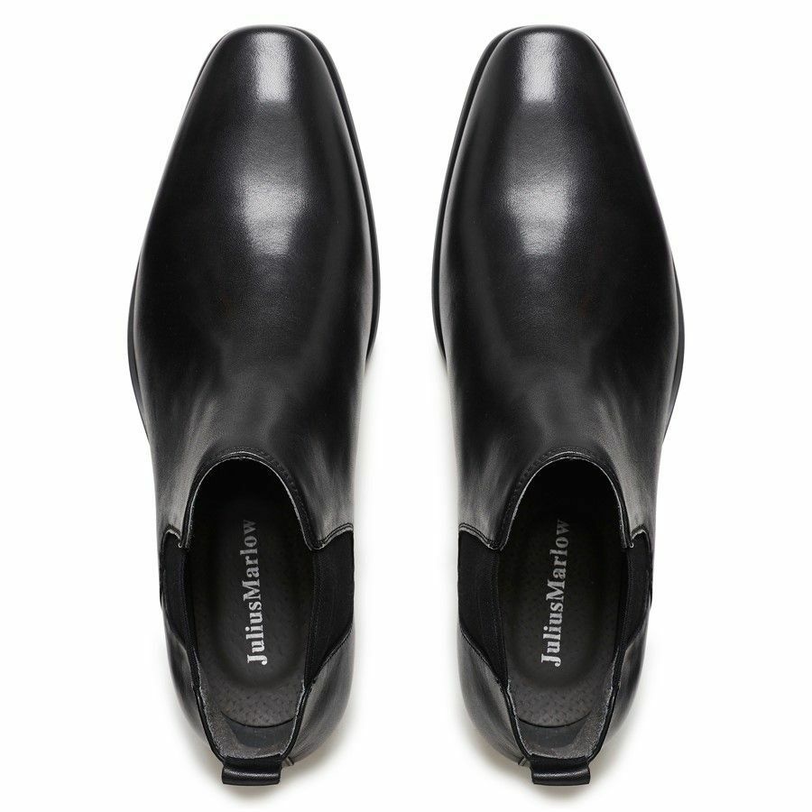 Mens Julius Marlow Kick Black Work Formal Leather Slip On Shoes Boots