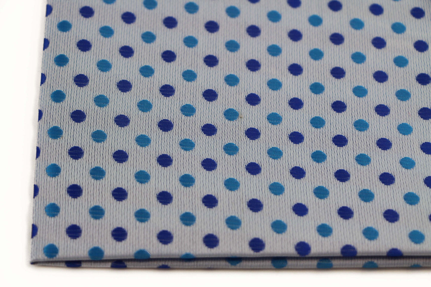 Mens Light Blue & Navy Small Polka Dot Silk Pocket Square