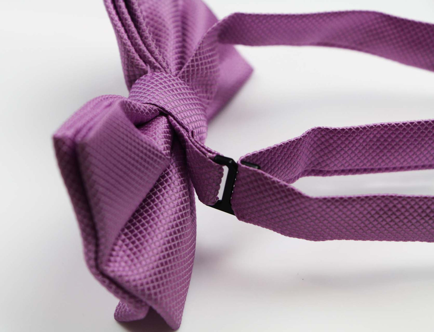 Mens Light Purple Plain Coloured Checkered Bow Tie
