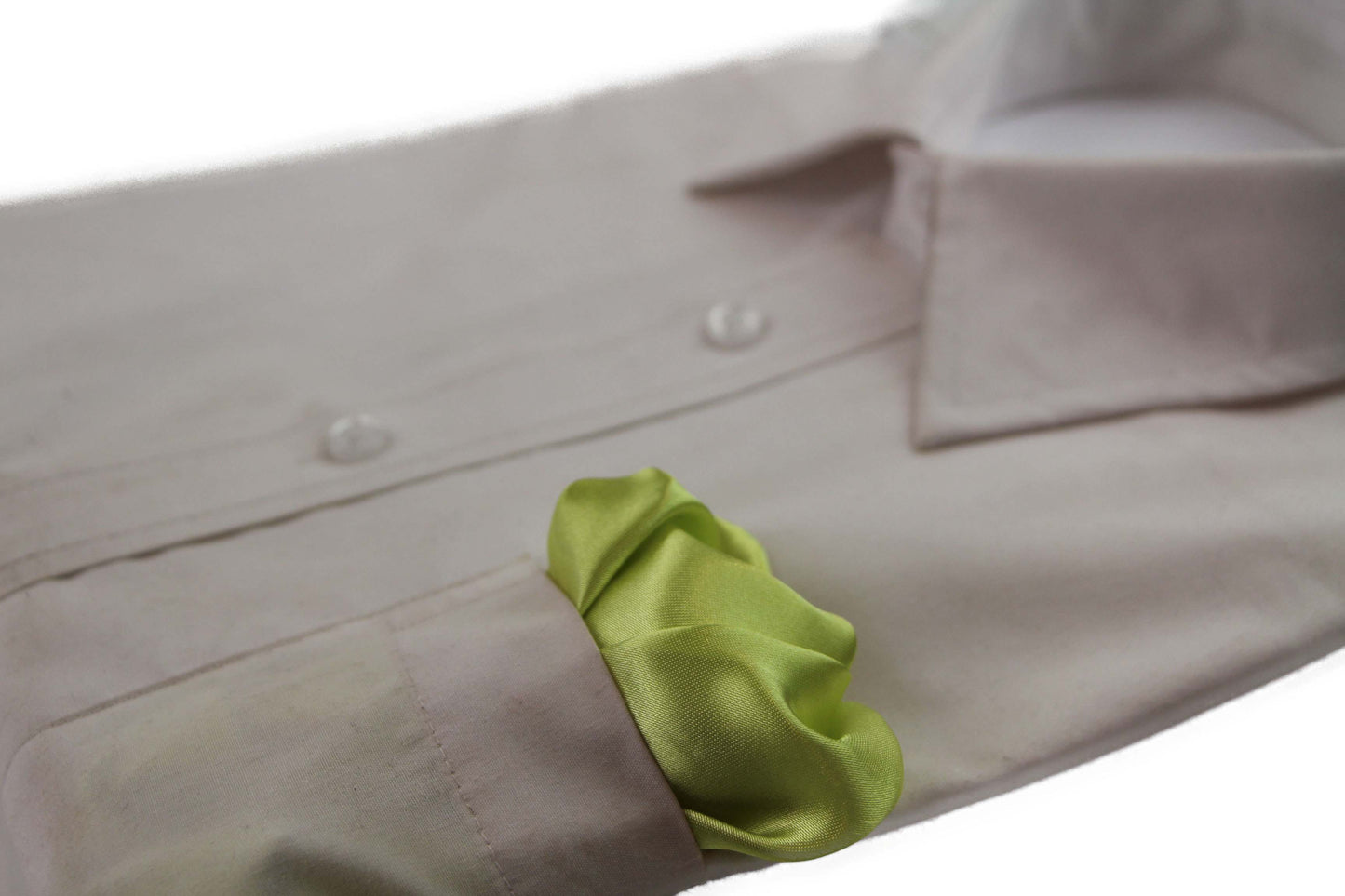 Mens Lime Pocket Square