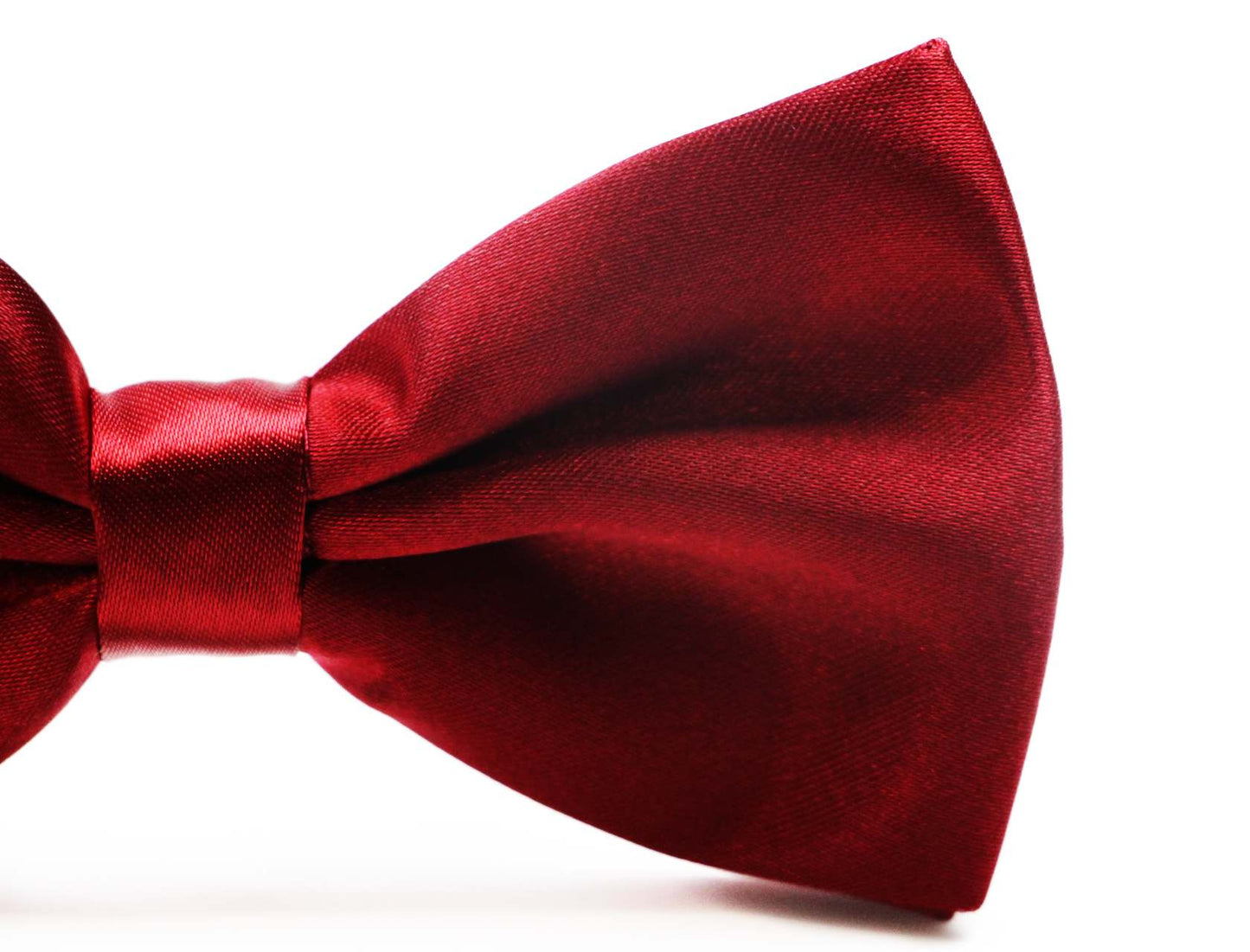 Mens Maroon Solid Plain Colour Bow Tie