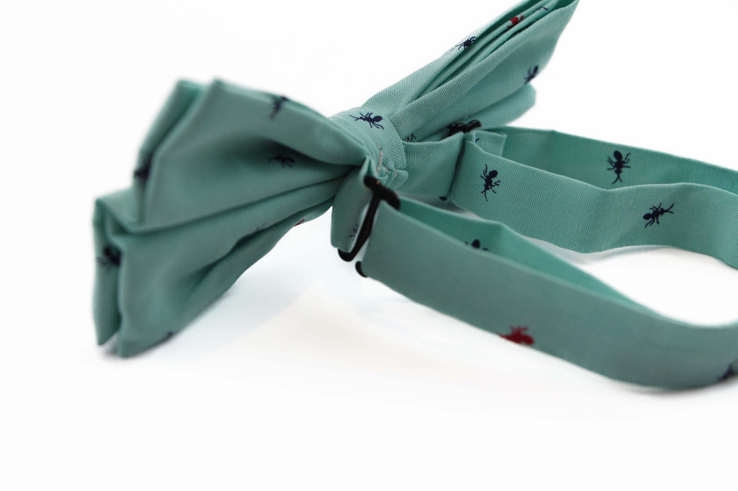 Mens Mint Preppy Insects Patterned Cotton Bow Tie