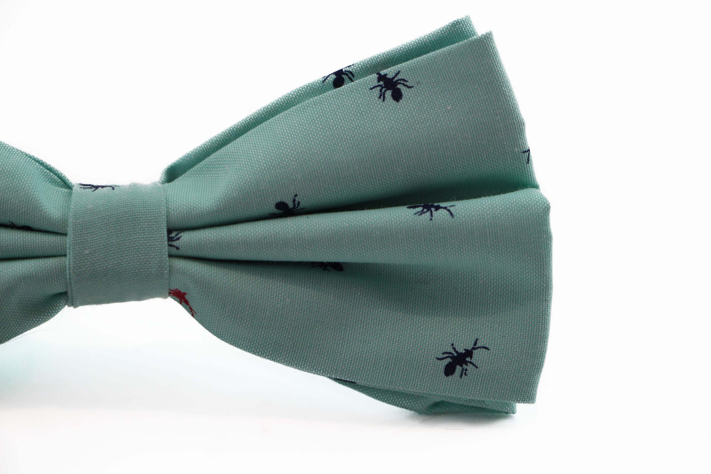 Mens Mint Preppy Insects Patterned Cotton Bow Tie