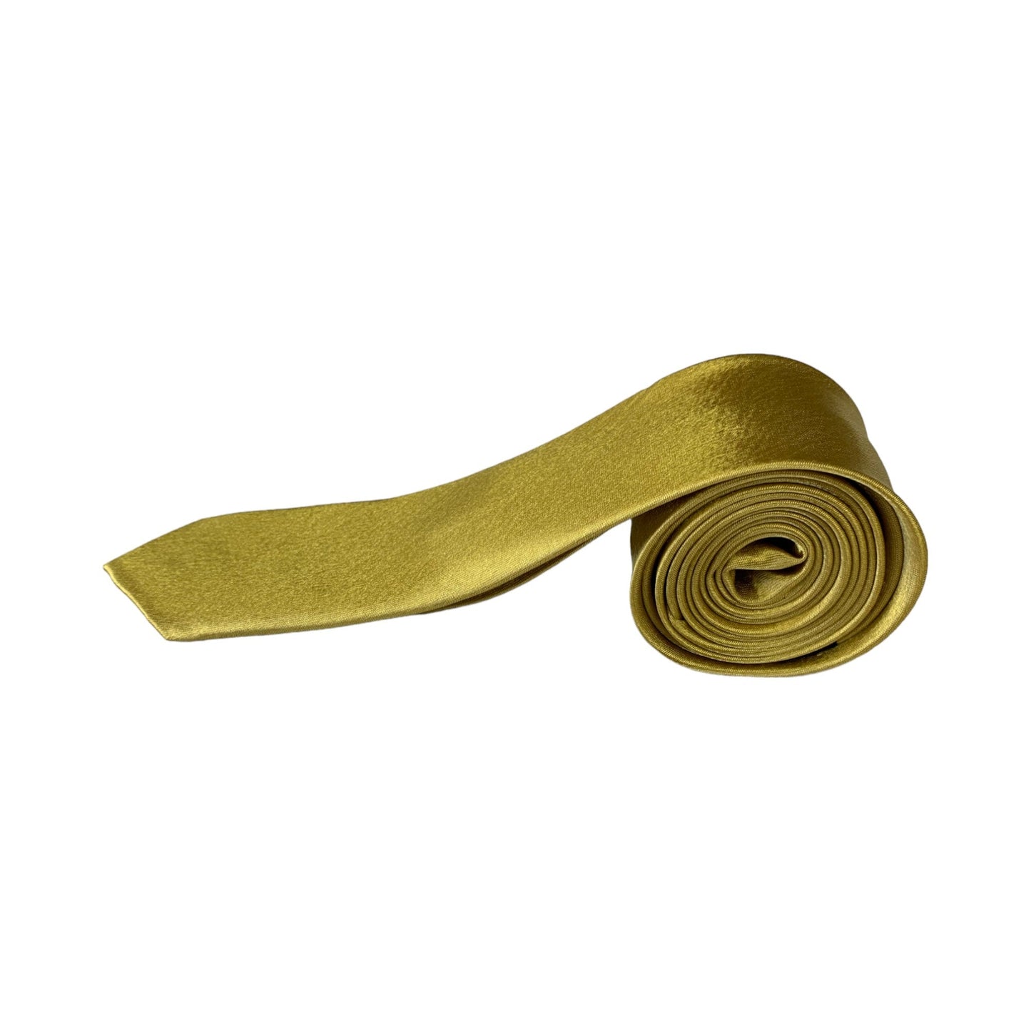 Mens Mustard Yellow 5cm Skinny Plain Neck Tie