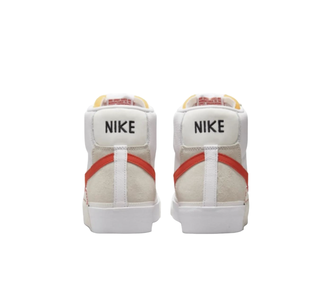 Mens Nike Blazer Mid 77 Pro Club Remastered White/ Orange Athletic Shoes