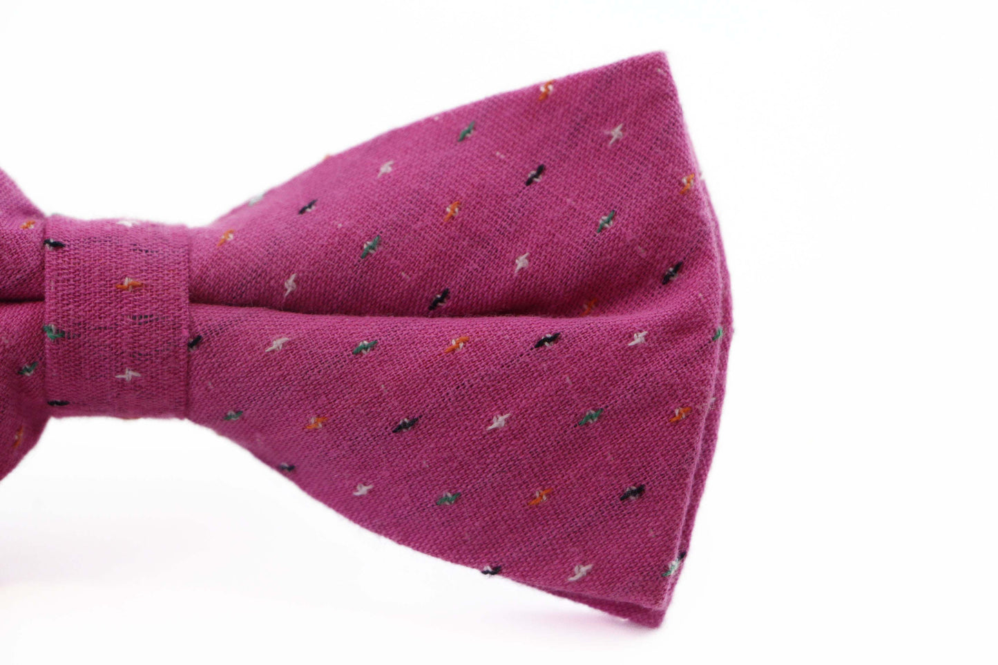 Mens Pink Multicoloured Star Cotton Bow Tie