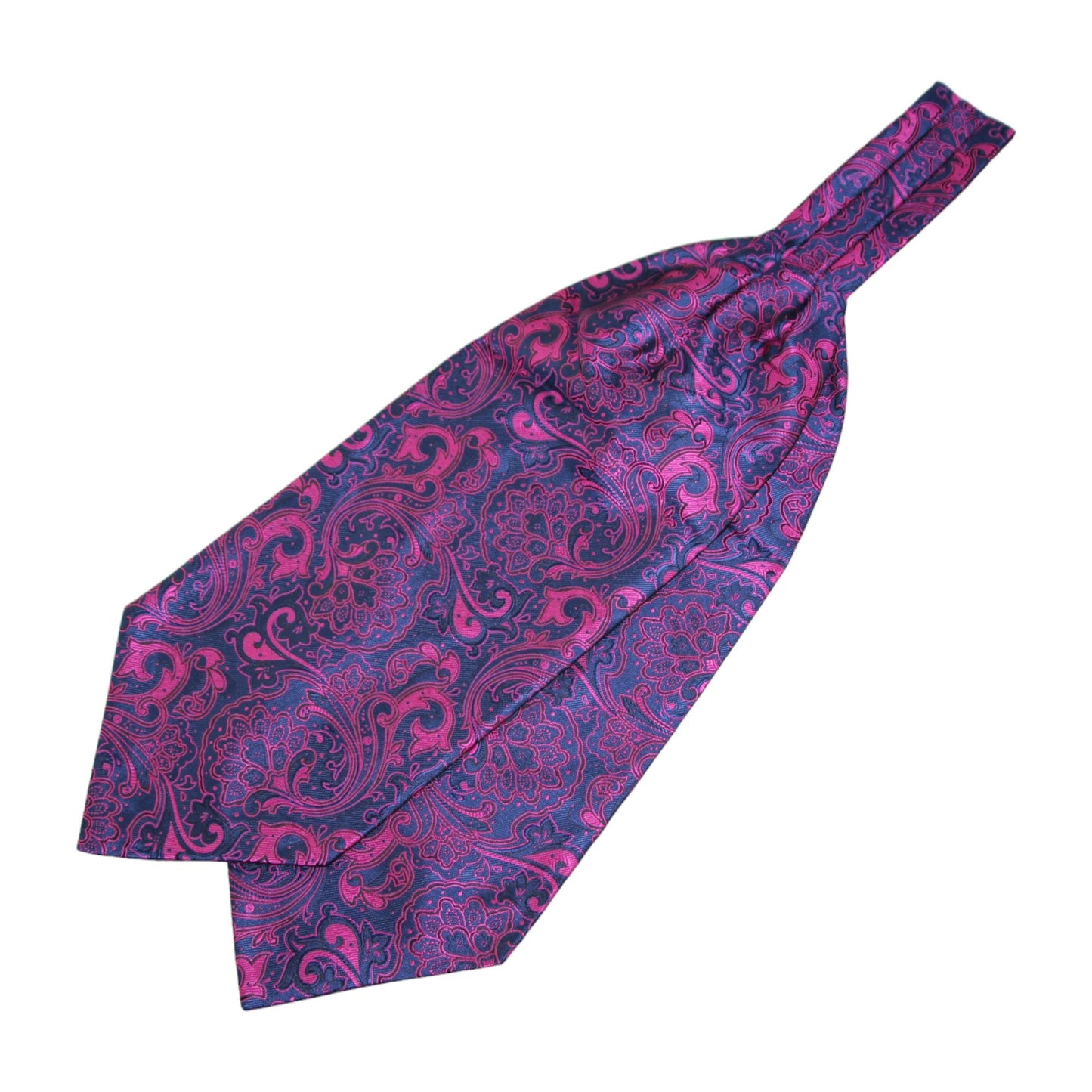 Mens Purple, Navy & Black Paisley Cravat