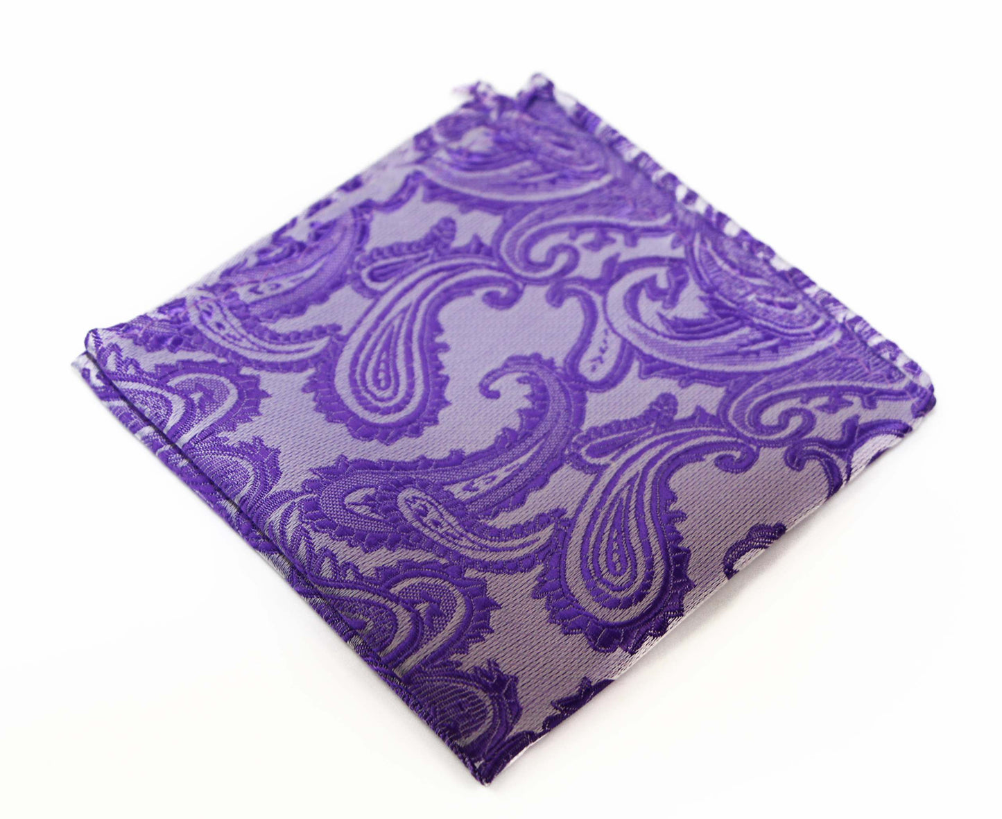 Mens Purple Paisley Pocket Square