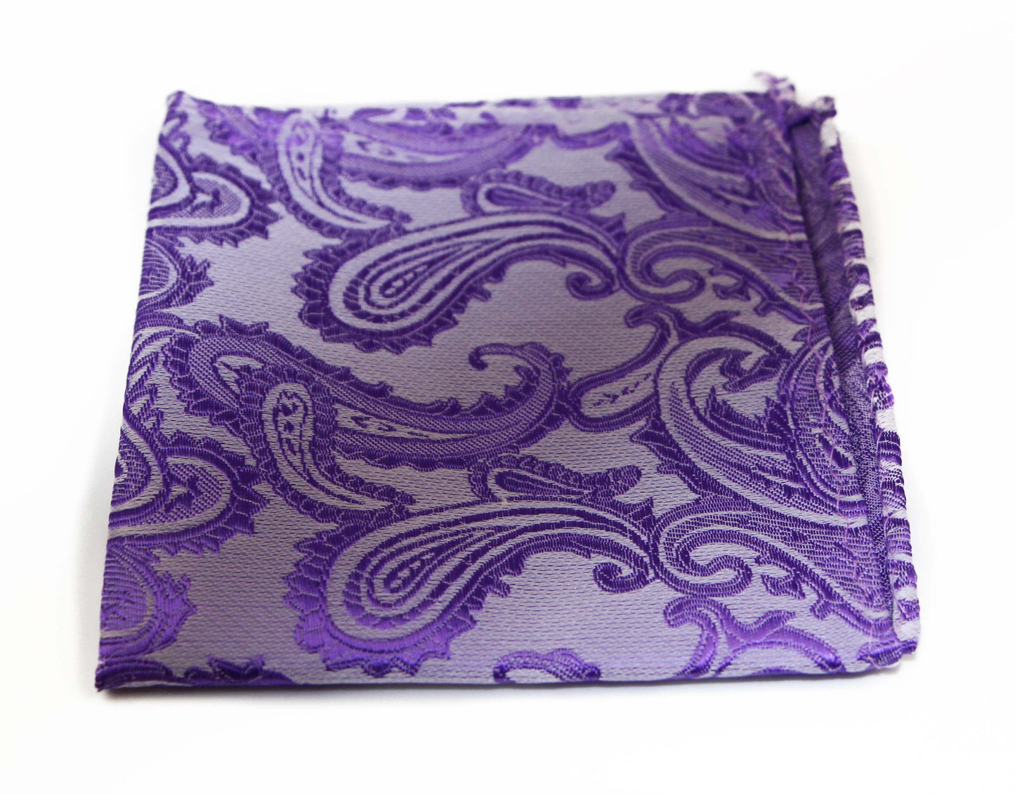 Mens Purple Paisley Pocket Square