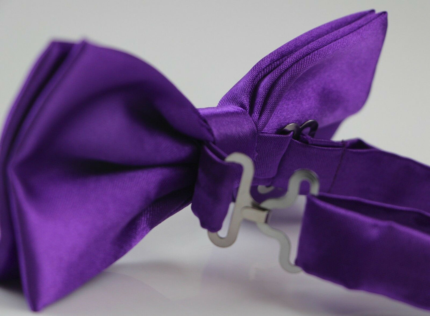 Mens Purple Solid Plain Colour Bow Tie
