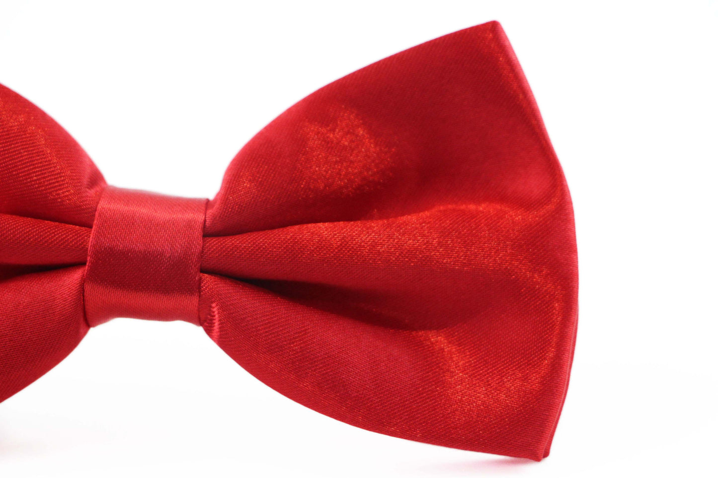 Mens Red Solid Plain Colour Bow Tie