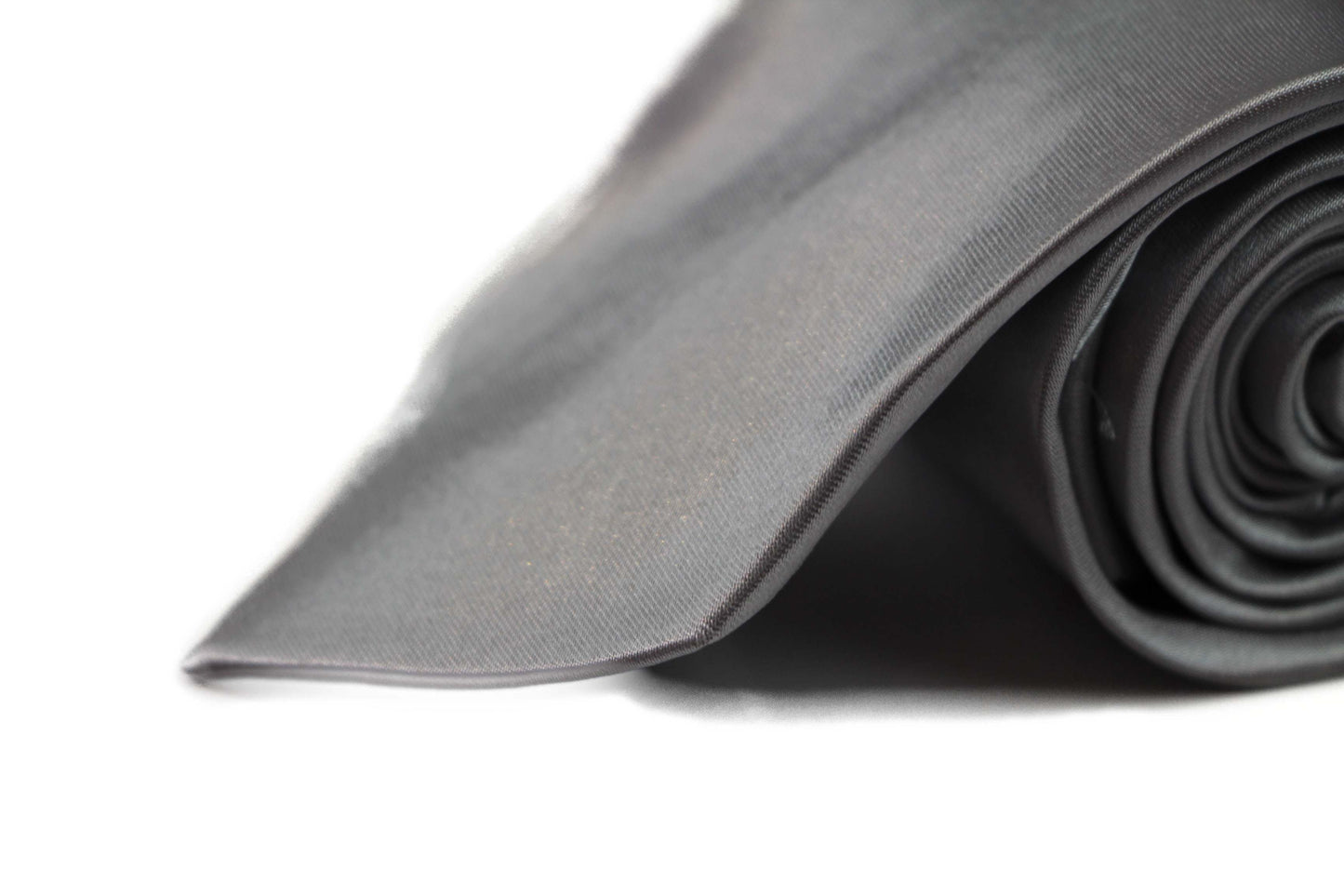 Mens Silver 8cms Plain Neck Tie