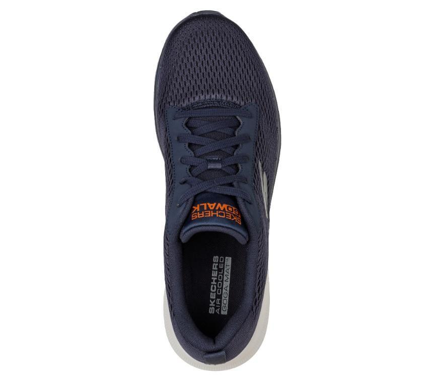 Mens Skechers Go Walk 6 - Avalo Navy Lace Up Shoes
