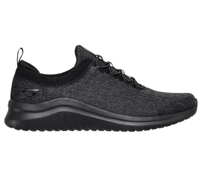Mens Skechers Ultra Flex 2.0 - Cryptic Black/Black Slip On Shoes