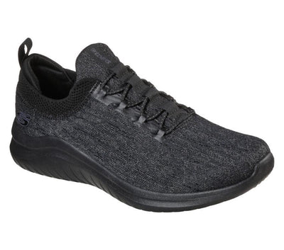 Mens Skechers Ultra Flex 2.0 - Cryptic Black/Black Slip On Shoes
