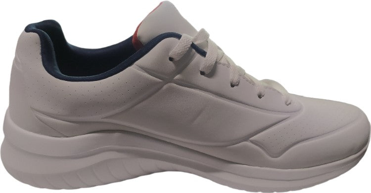 Mens Skechers Ultra Flex 2.0 White/Navy/Red Lace Up Active Shoes