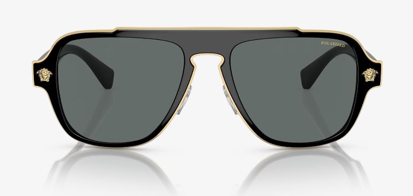 Mens Versace Sunglasses Ve2199 Black/ Dark Grey Polar Polarized Sunnies