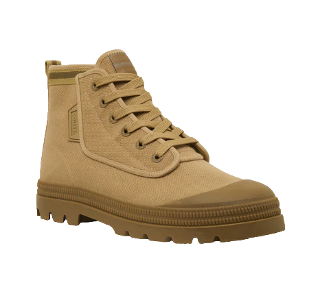 Mens Volley Overgrip Canvas Work Boots Shoes Tan