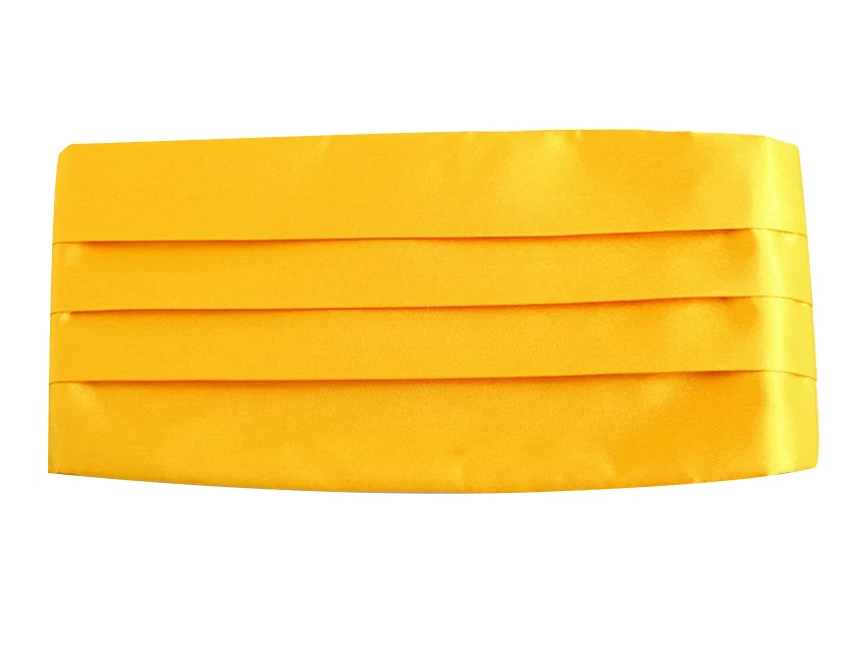 Mens Warm Yellow Adjustable Cummerbund