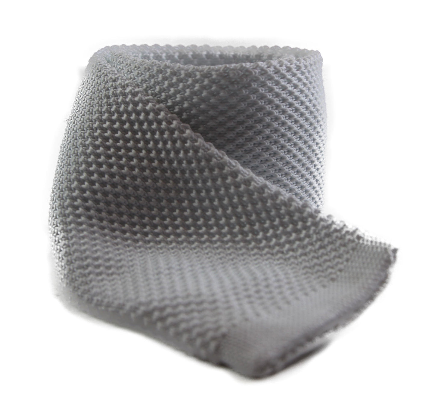 Mens White Knitted Neck Tie