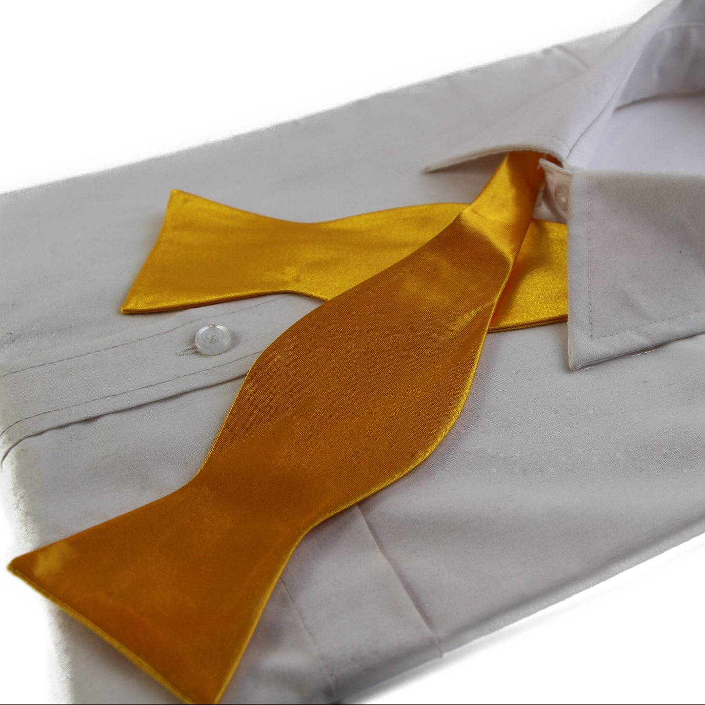 Mens Yellow Self Tie Bow Tie