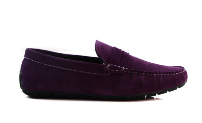 Mens Zasel Breeze Slip On Dark Purple Suede Boat Shoes