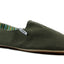 Mens Zasel Cotton Canvas Easy Slip On Flat Grey Khaki Army Green Casual Shoes