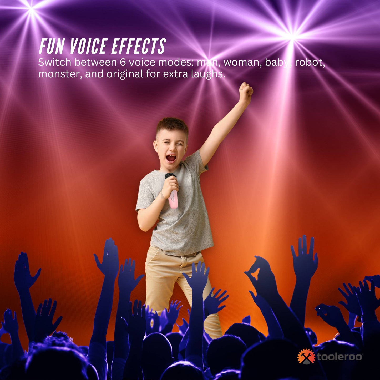 Mini Karaoke Machine and 2x Wireless Microphones Portable Bluetooth Speaker Pink