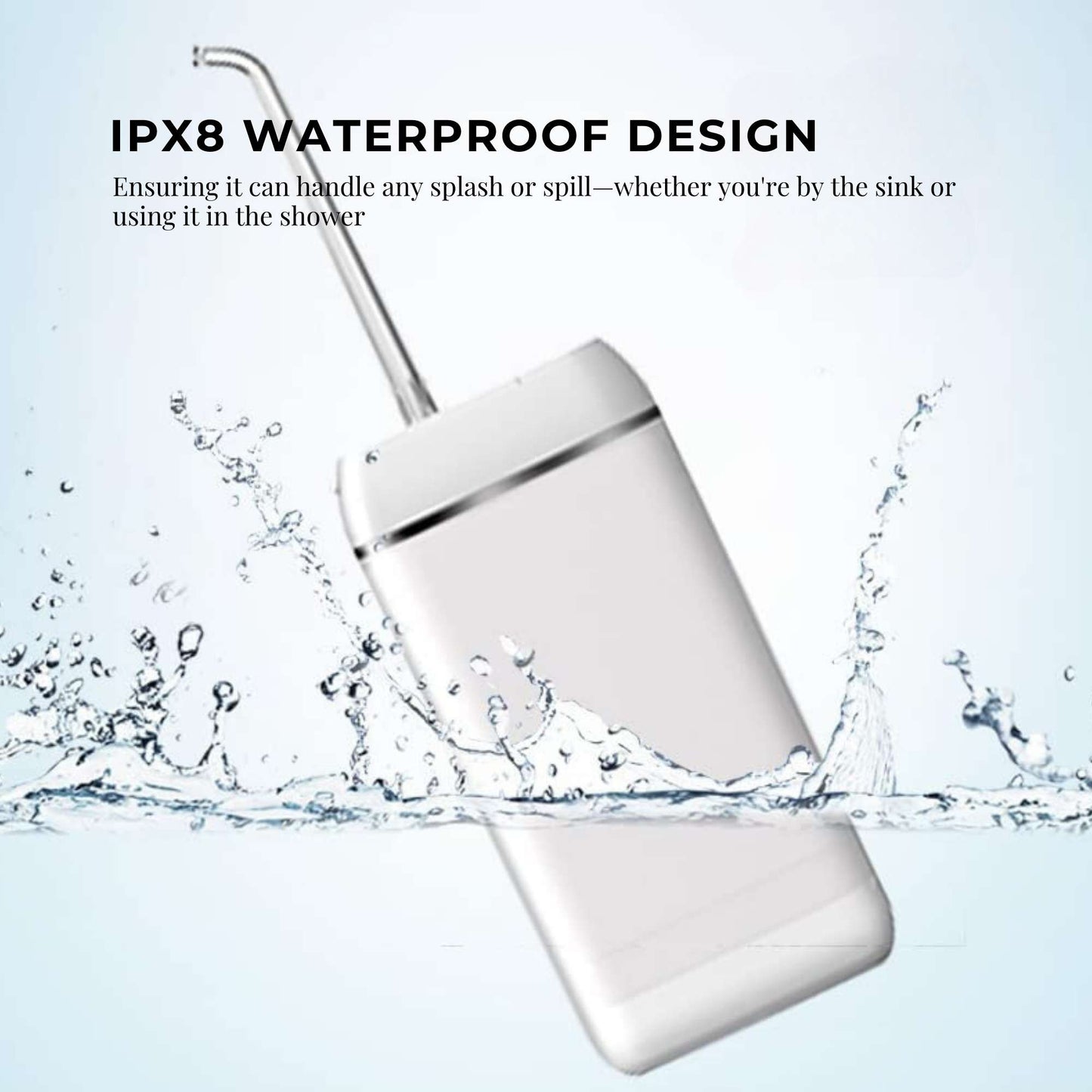 Mini Water Flosser Rechargeable Cordless Cleaner - Travel Oral Irrigator White