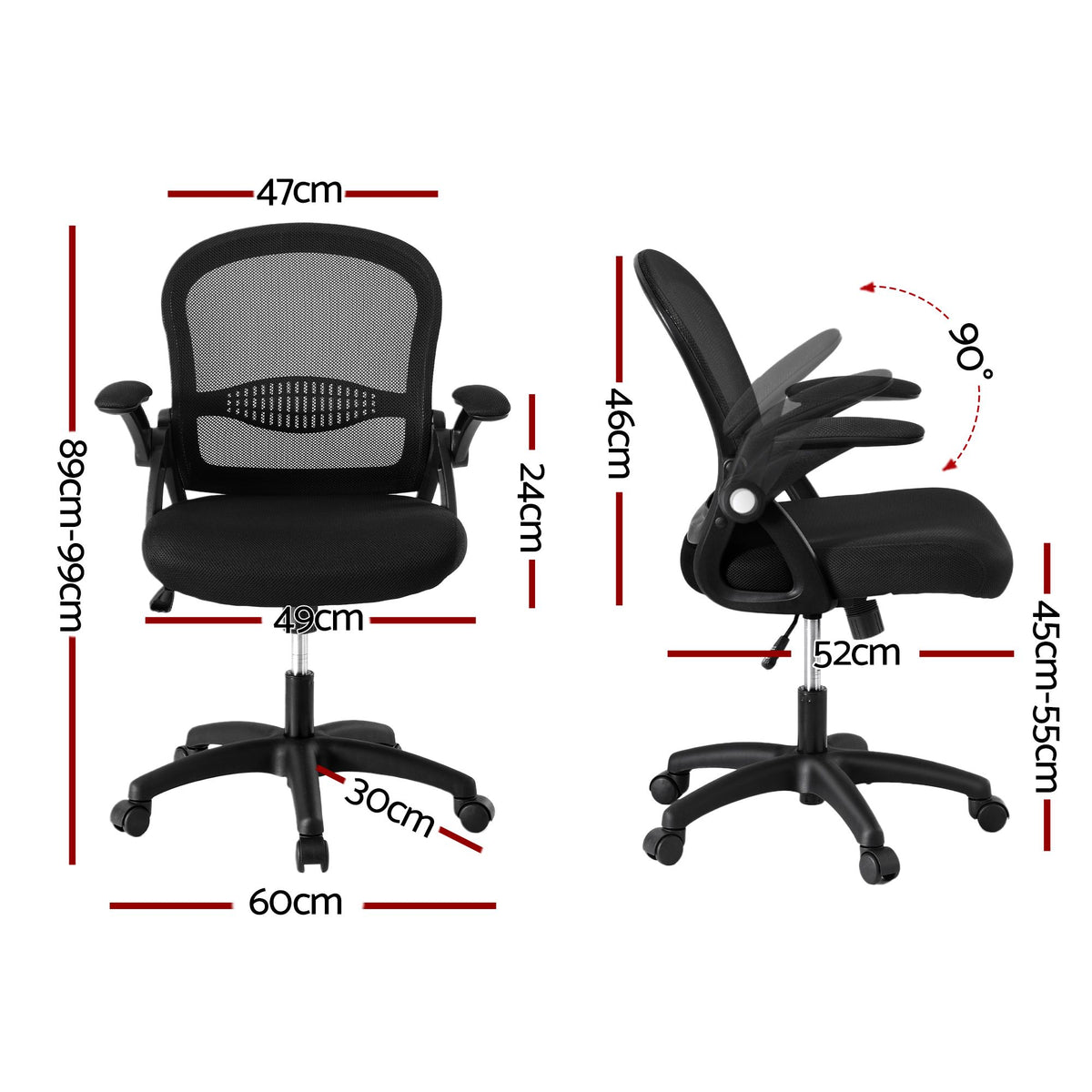 Artiss Mesh Office Chair Computer Gaming Desk Chairs Work Study Mid Back