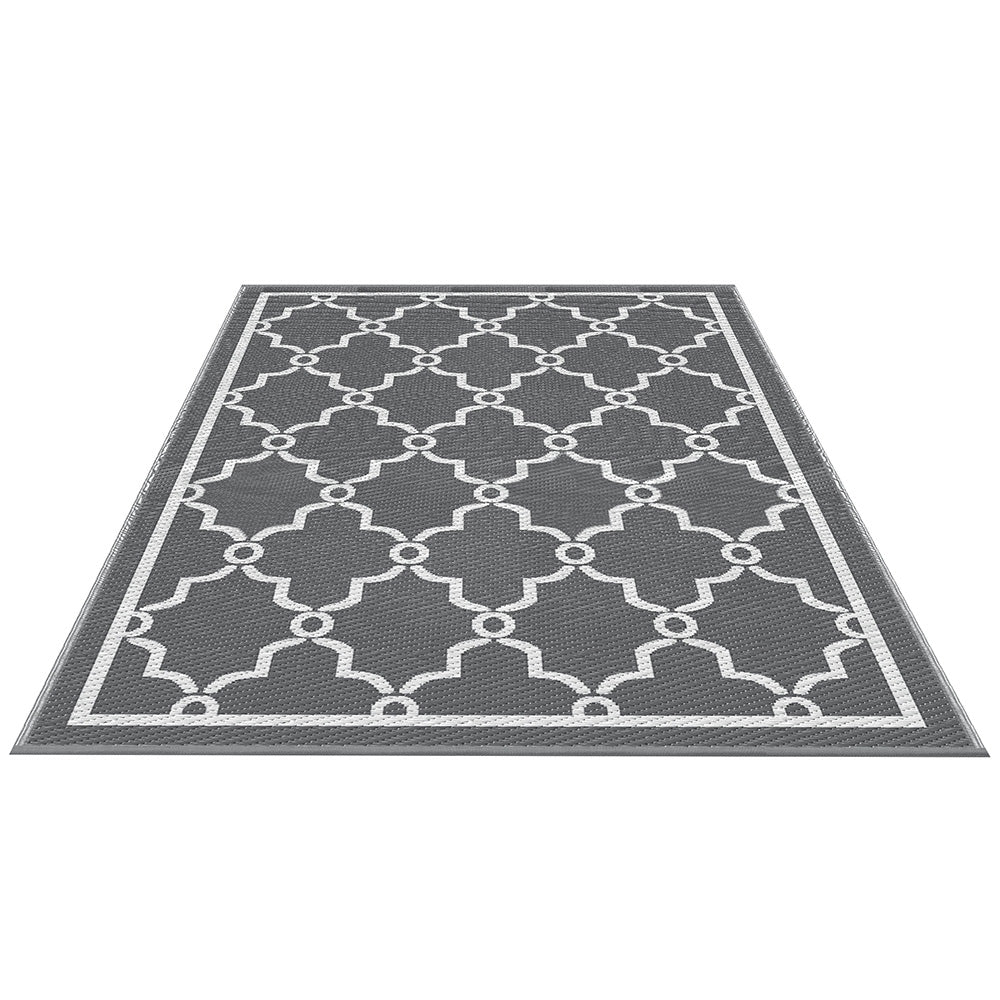Gardeon Outdoor Rugs 152x244cm Large Carpet Reversible Area Mat PP Dual-Sided Patio Rug Maroc