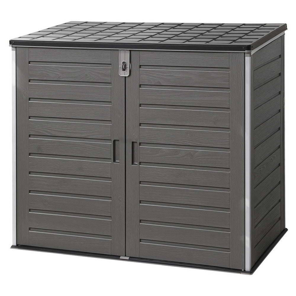 Gardeon Outdoor Storage Box 1170L Container Lockable Cabinet Tool Organizer Shed Grey