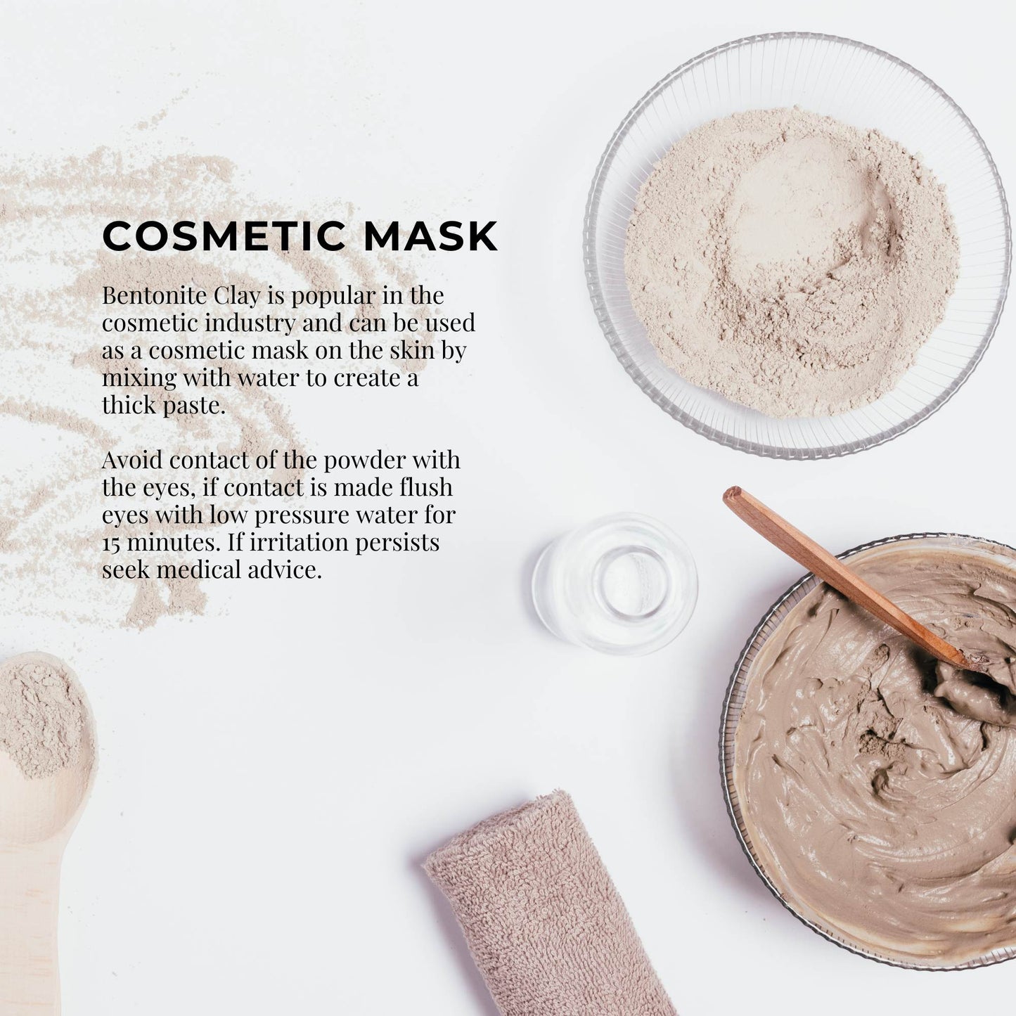 2Kg Organic Sodium Bentonite Clay Powder - Cosmetic Montmorillonite
