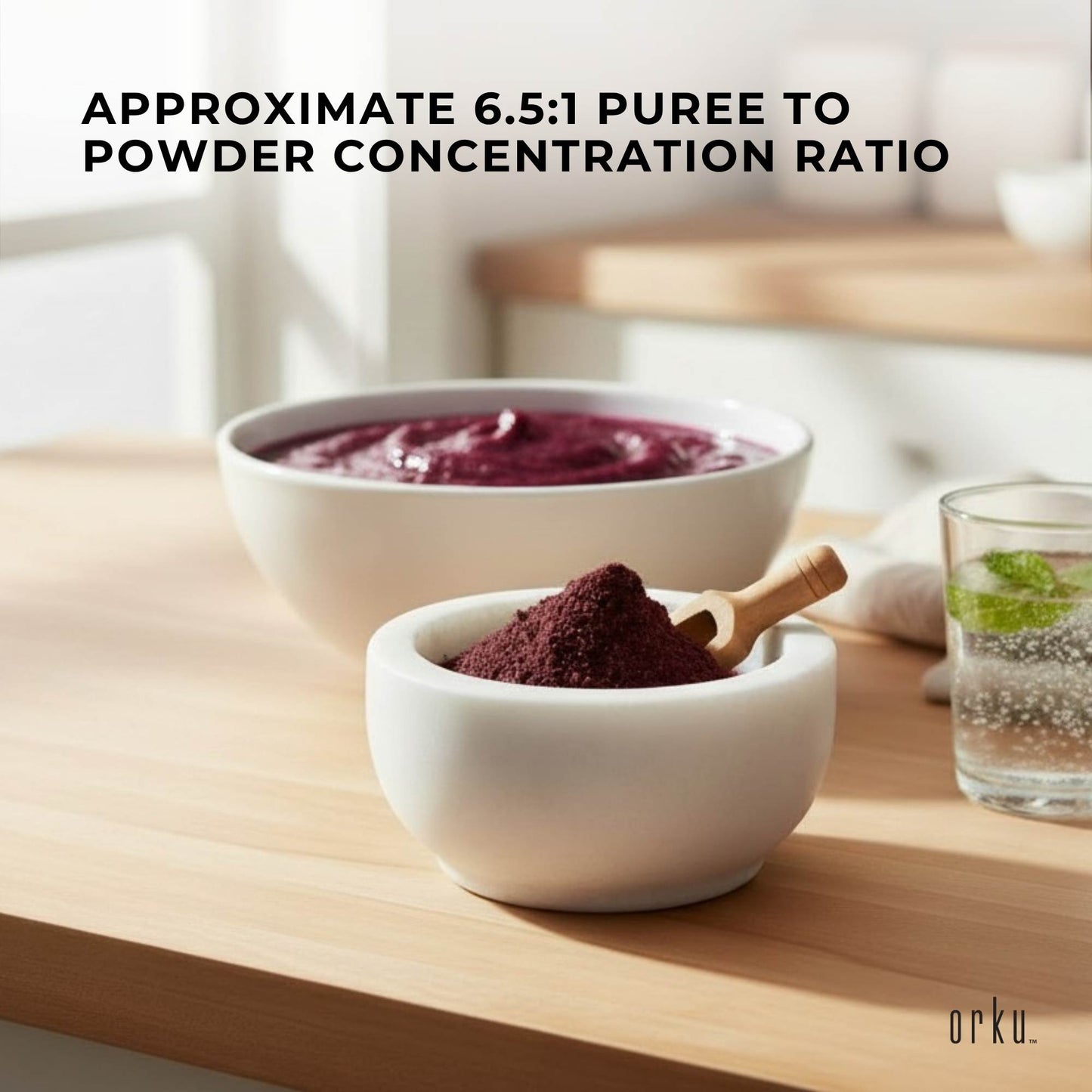 Orku 100g Organic Acai Powder Brazilian Berry Smoothie Bowl Ingredient