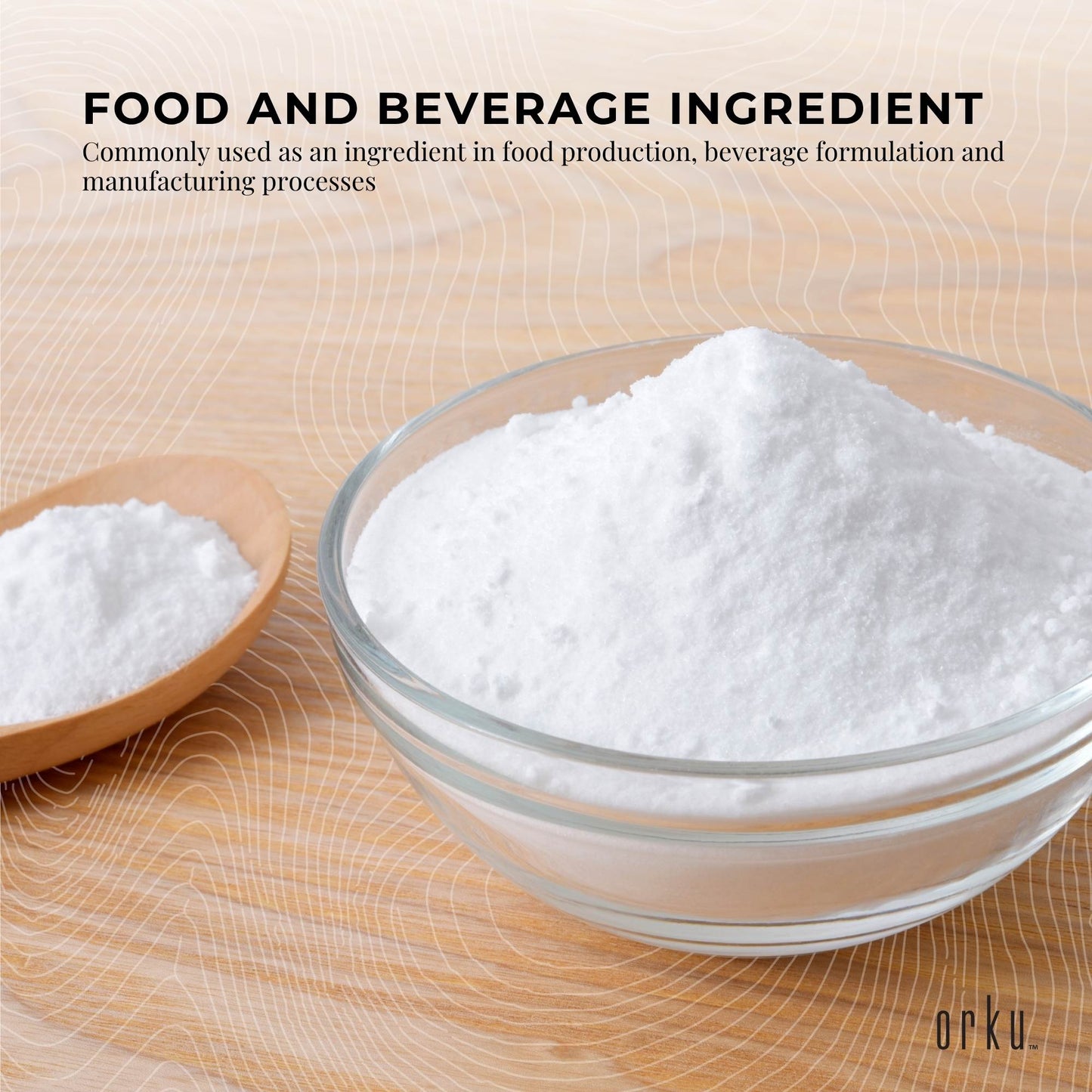 Orku 100g Taurine Powder - High Purity L-Taurine Amino Acid Ingredient