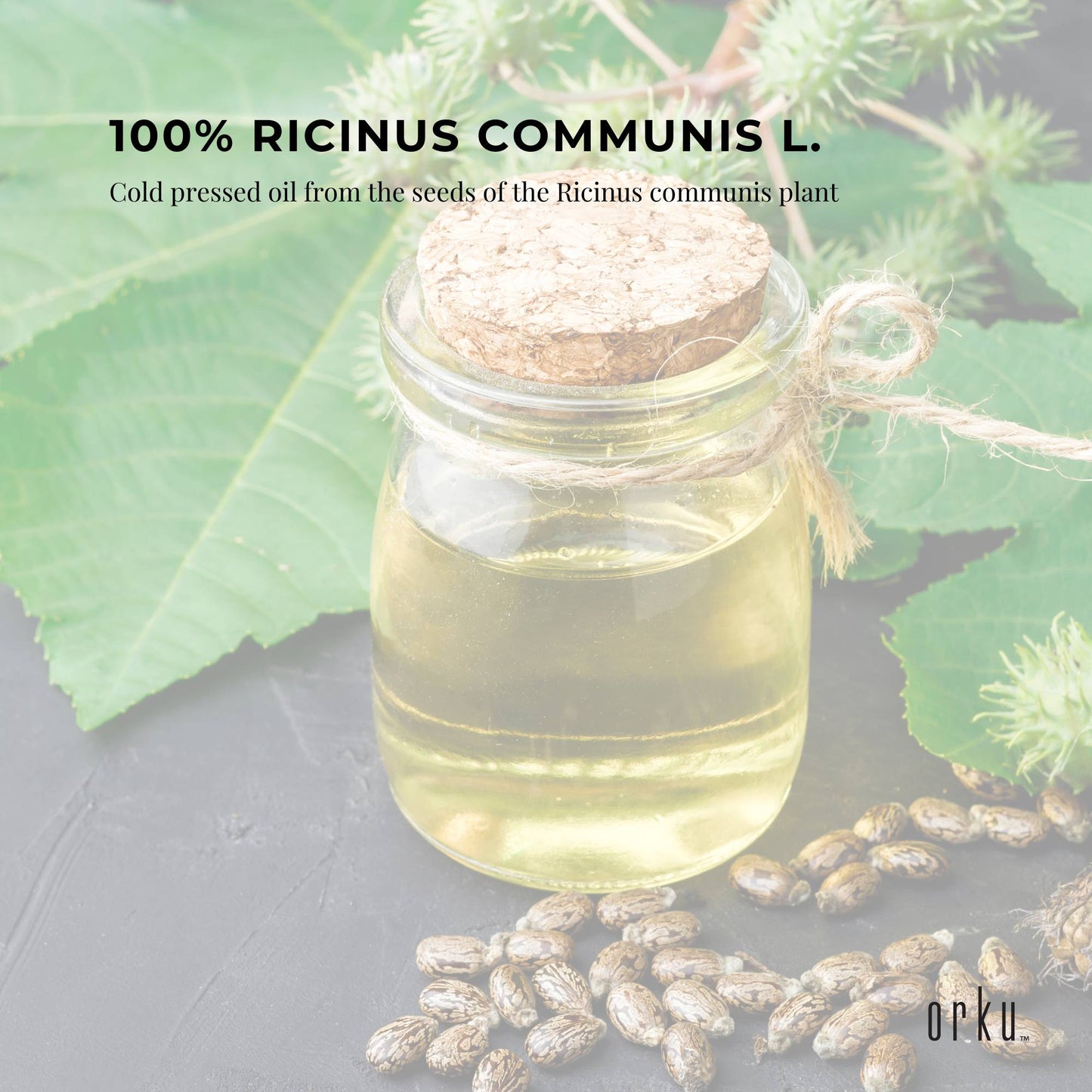 Orku 100ml Castor Oil - Hexane Free Cold Pressed Virgin